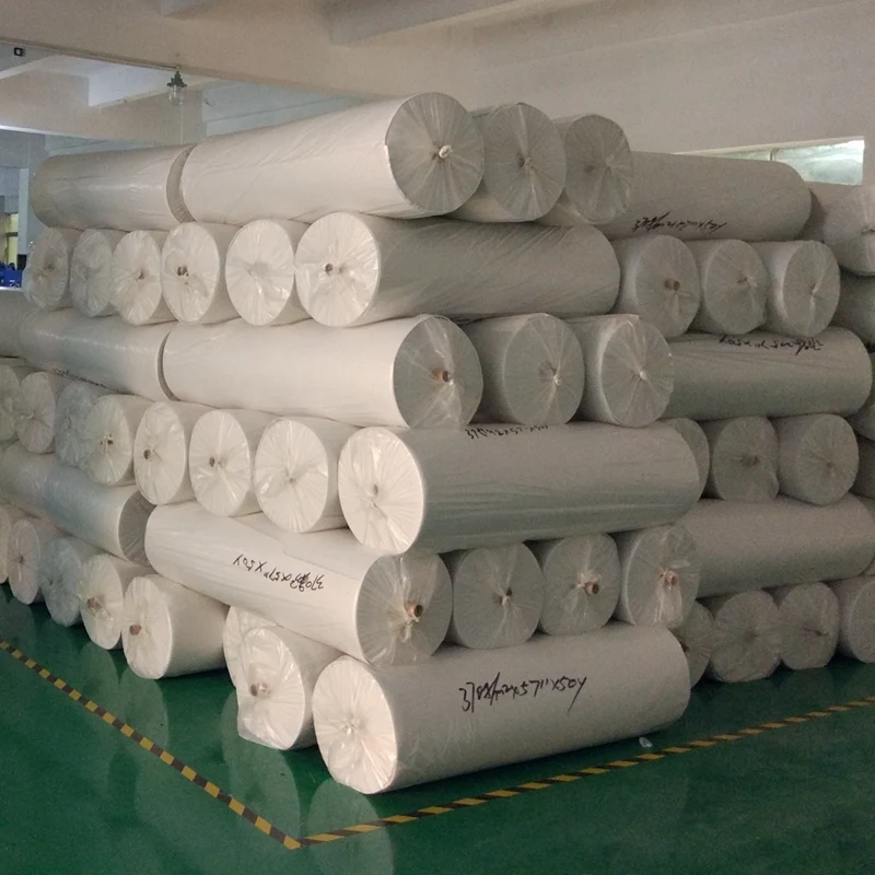 China Factory Directly Sale Tpu Elastic Nonwoven Embossed 100% Polyester Nonwoven Plain Hard Touch