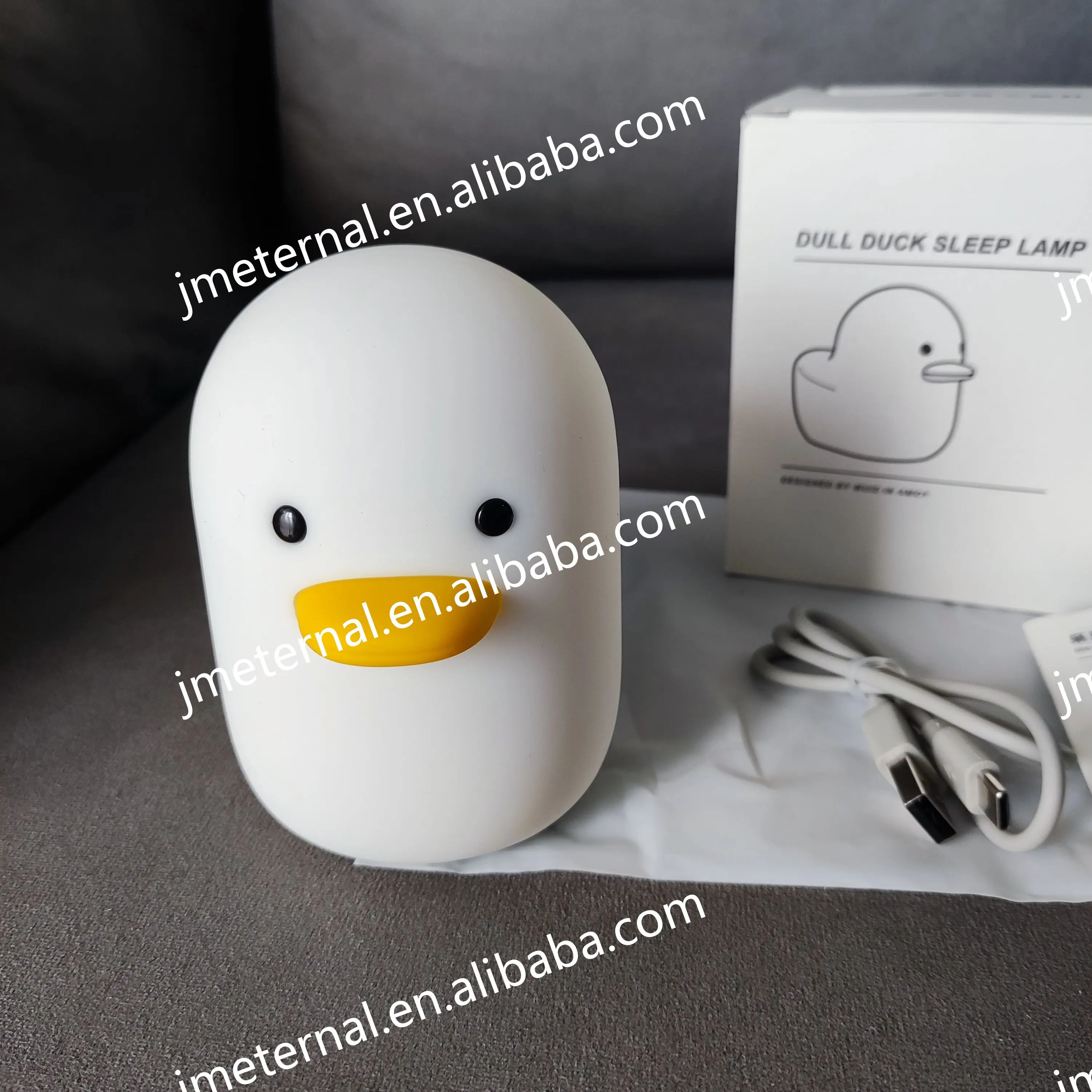 Duck LED Night Light Cute Animal Silicone Nursery Night Light Rechargeable Table Lamp Bedside Lamp with Touch Sensor for room