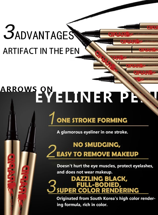 Customize Luxury Eyeliner Glue Pen Eye Makeup Pen Black Liquid Eyeliner