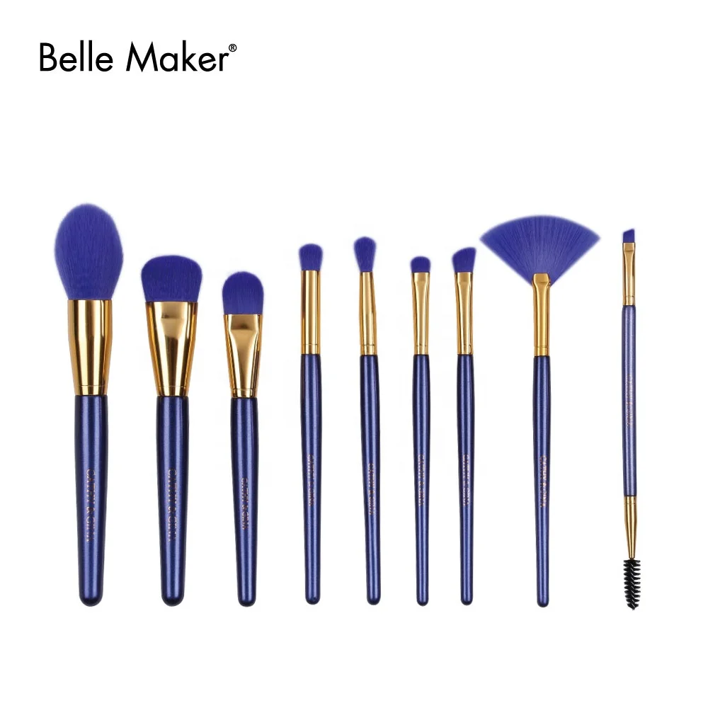 
Кисть для макияжа с пурпурными блестками, профессиональные кисти, высококачественные мягкие нейлоновые синтетические волосы, кисть для растушевки веером 