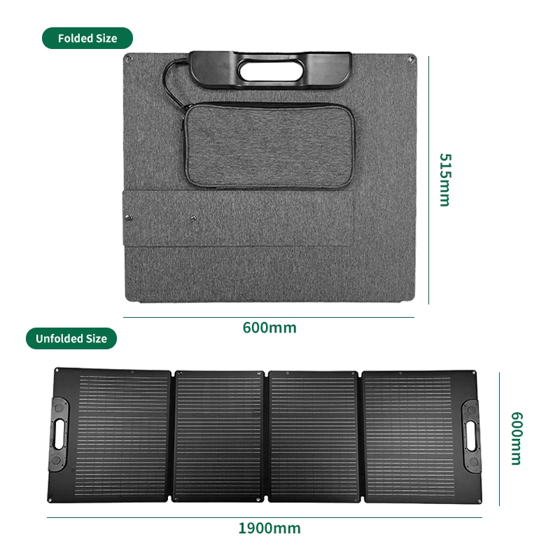 200W Mono Solar Flexible Foldable Solar Panel for Outdoor Boat RV Travel Home Car  Power Station