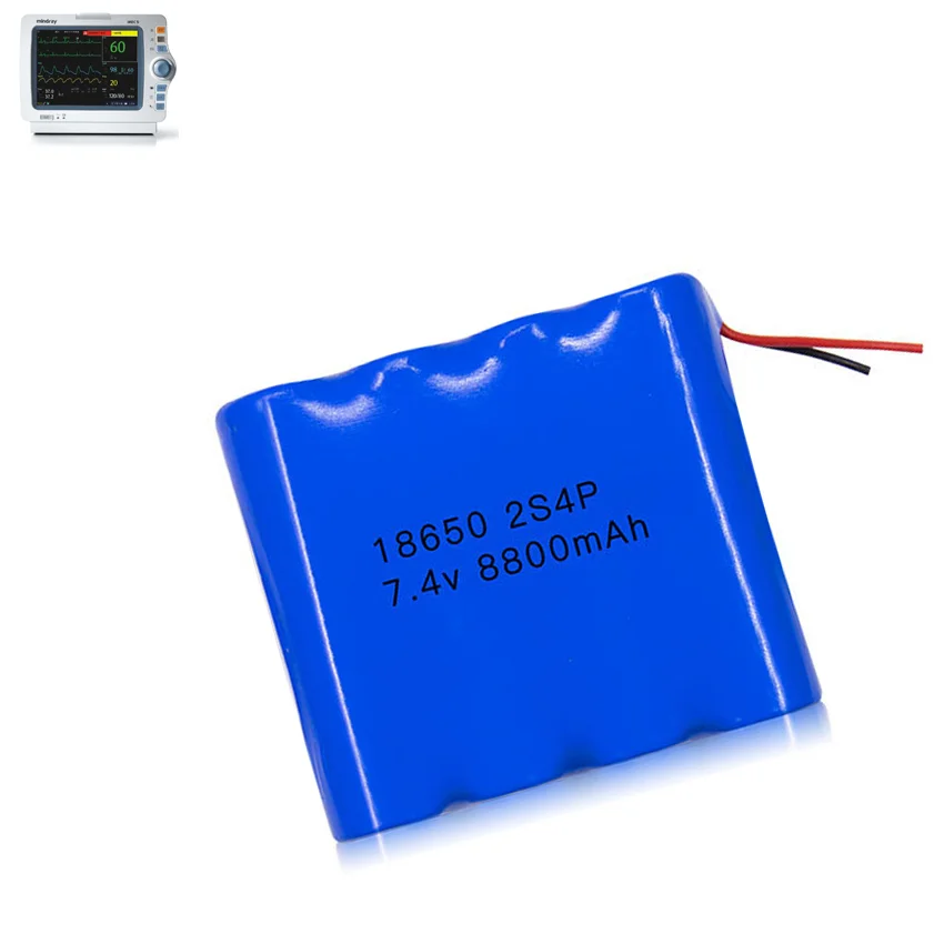 factory directly Wholesale 18650 li-ion rechargeable battery pack 2s4p 7.4v 6000mah use for monitor
