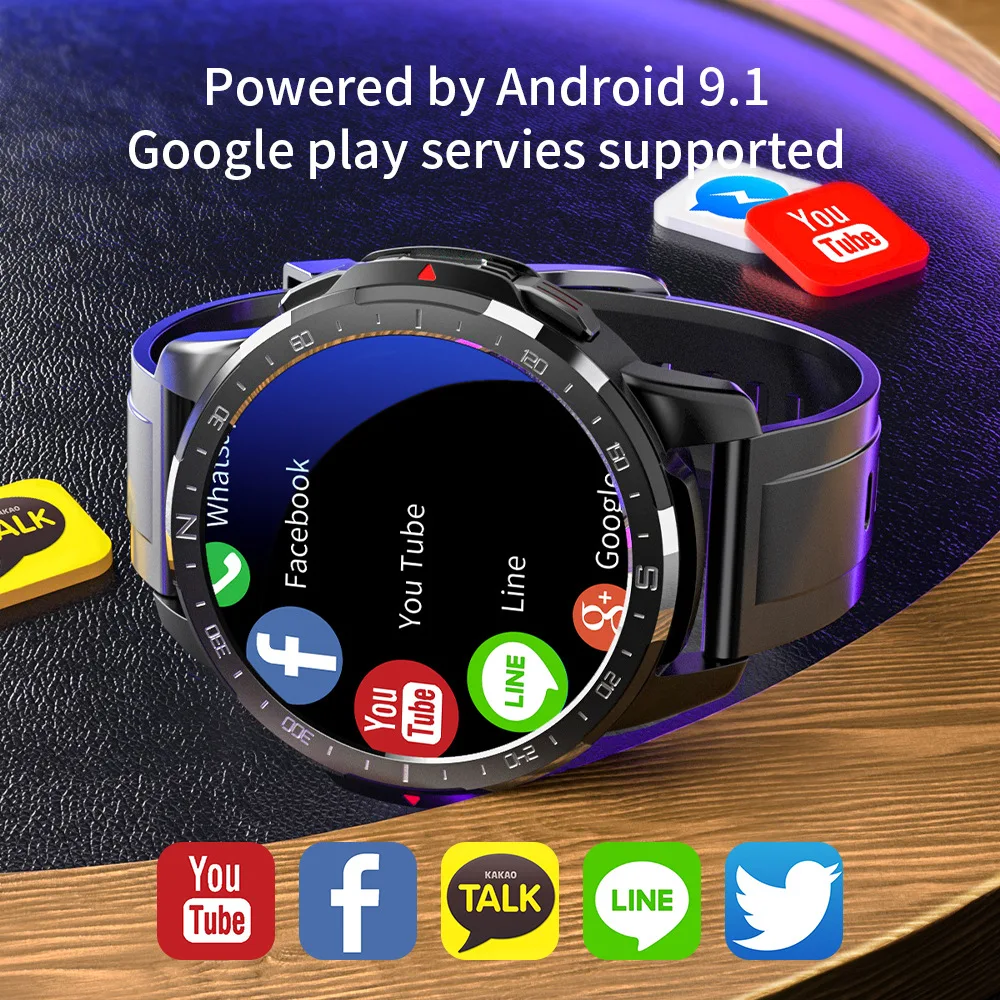 4G Smart Sports Android Watch Multi-function SIM Card 5 Million HD Pixel Step GPS Sports Smart Watch 2022