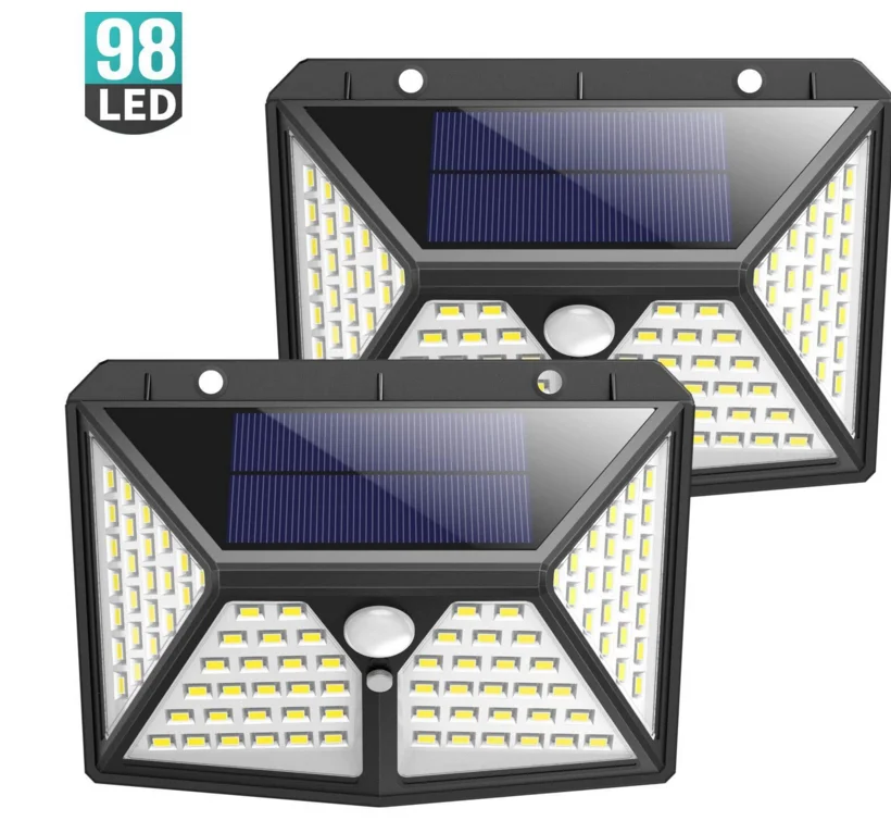 
ZJ Factory Patent Outdoor Waterproof 98LED Solar Wall Mounted Light Sensor waterproof 