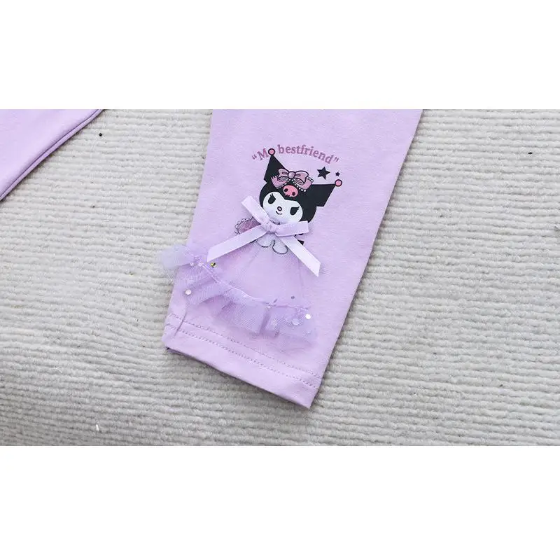 2024 Girls Summer Cartoon Cute Stretchy Capri Leggings