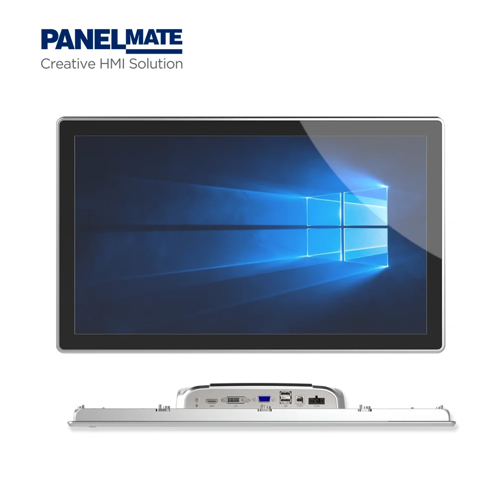 Custom Full HD Waterproof USB Capacitive Touch Industrial Lcd Monitor IP65 Control Panel Industrial Display Embedded PC