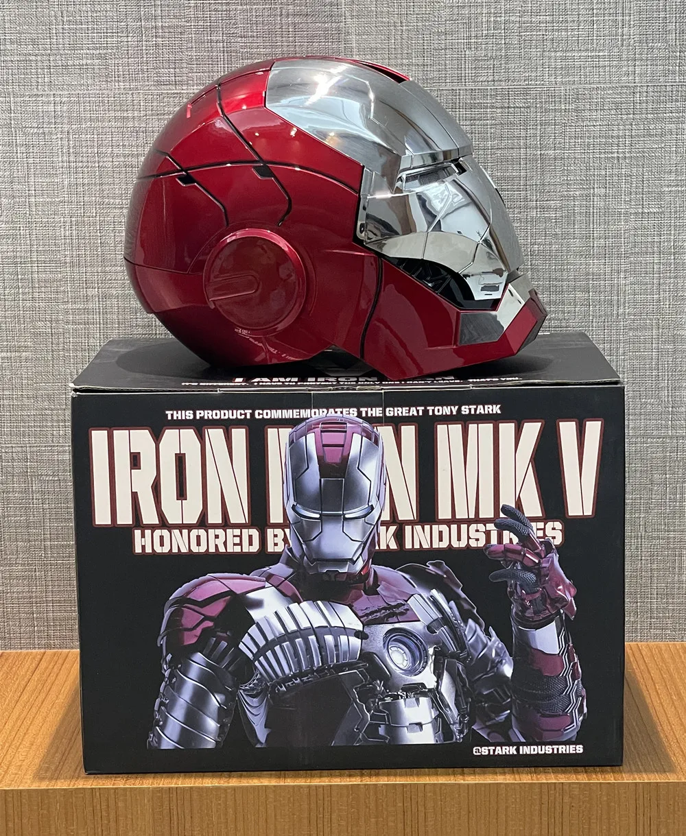  Autoking с изображением героев фильма Марвел «Супермен» Iron-man1/1 шлем MK5 Косплей автоматическое открытие и закрытие голосового