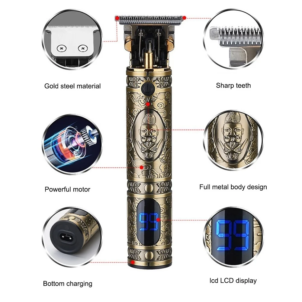 Professional Hair Cutting Kit, Hair Cutting Trimmer with T Blade