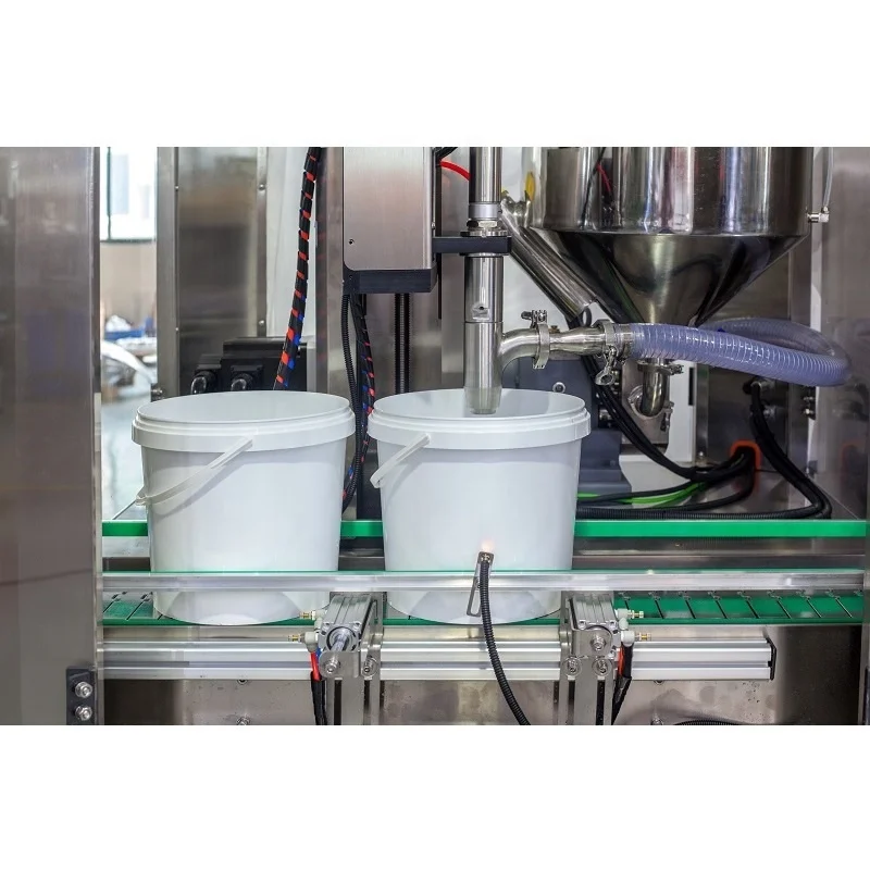 Factory Automatic 5 Gallon Ghee Tin Pail Filler Filling Canning Production Line Machine