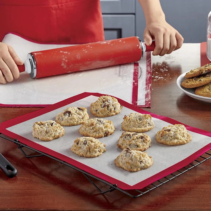 Non Stick High Temperature Reusable Silicone Baking Mat Set For Cooling Any Food