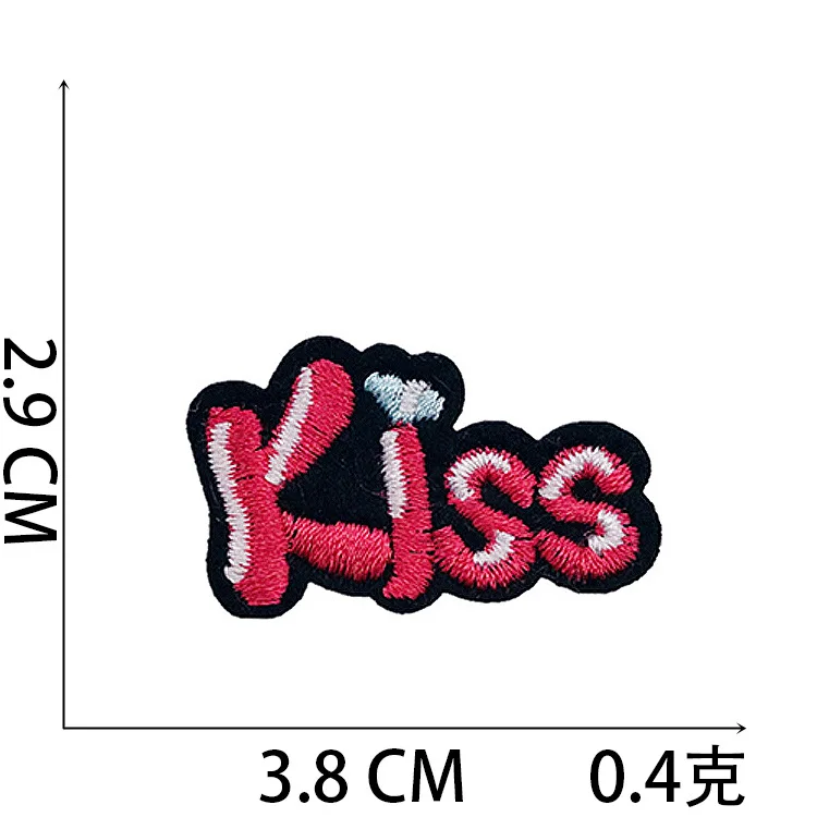 2022 Wholesale Sewing Bling Sublimation Sequin Patches Letter Iron on Embroidered Love Word Patches for Clothing Hat Jackets