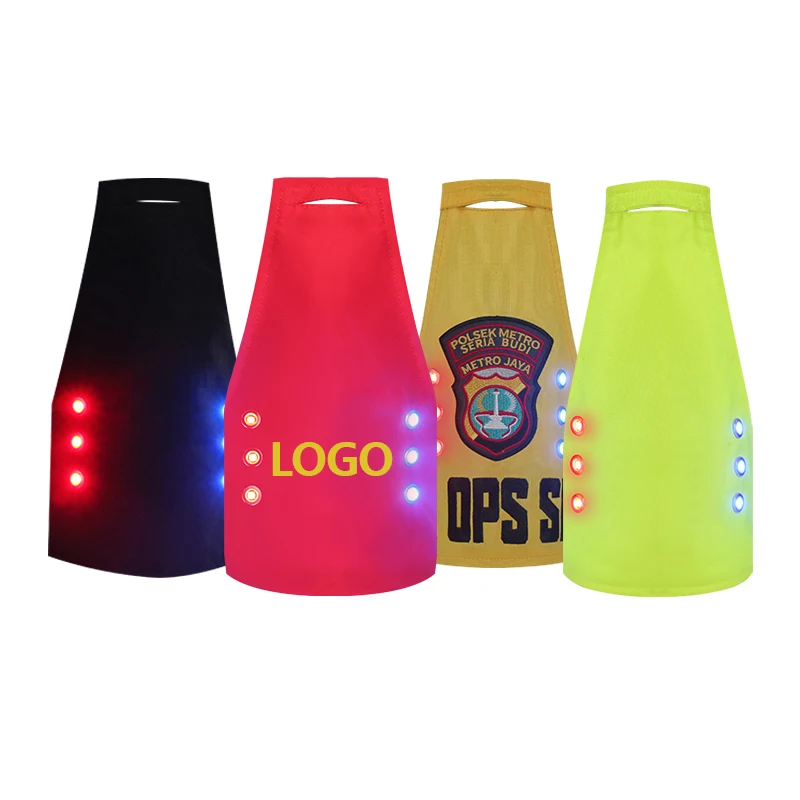 Custom LOGO Contingent Unit Armbands With Flash Light Uniform Party Guard Arm Band LED Security Armband