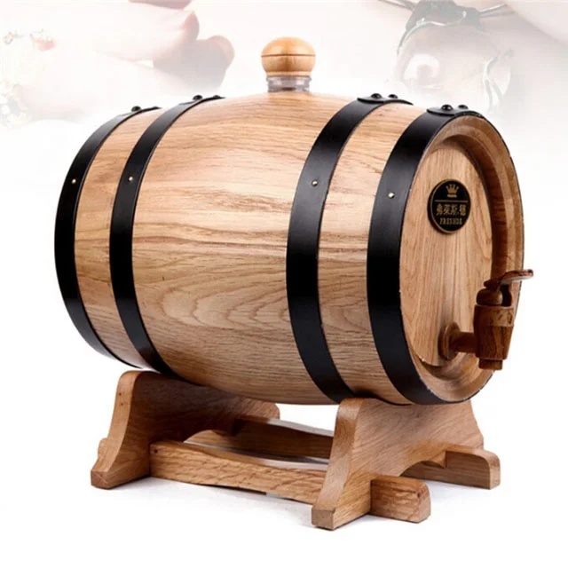 
Amazon Hot sale Custom Beer Volume Drink Whiskey Red Wine Aging Kit 5L The Complete DIY IBEI Wooden product Oak/pine wood Barrel 