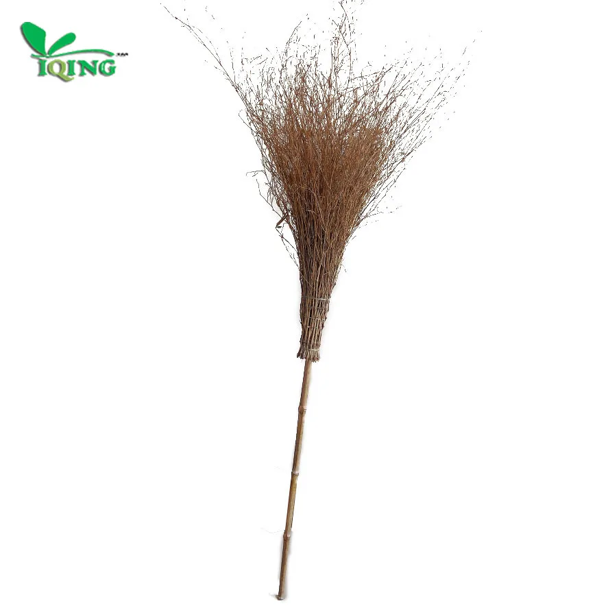 Manual Make Cheap Household Long Circular Bamboo Leaf Push Brooms Multi-function Magic Broom Supplier