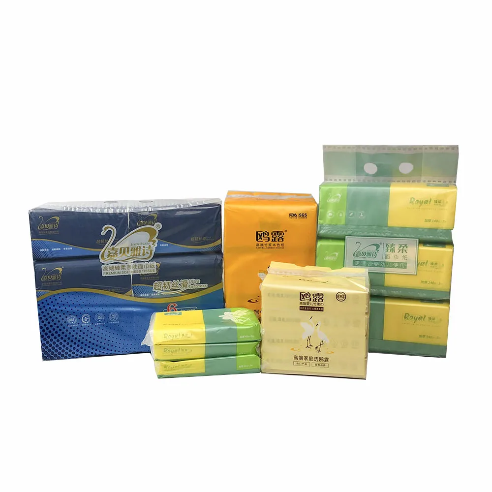 Cheap wholesale paper virgin pulp 3 ply facial tissue paper for home