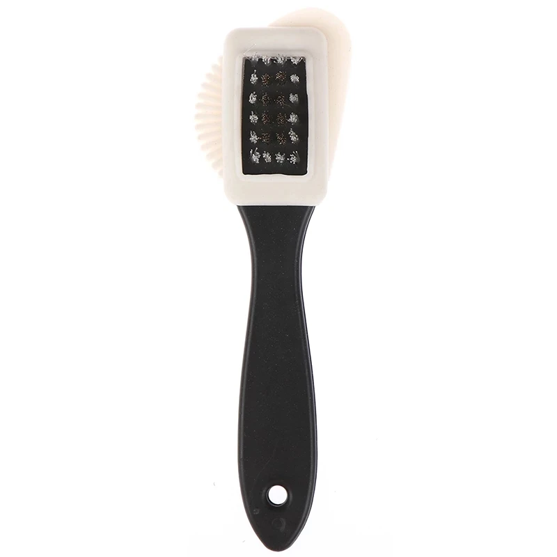 QY Double sided shoe brush cleaning and decontamination copper brush suede suede leather shoes cleaning brush