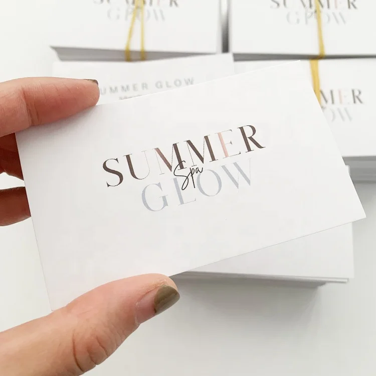 Custom Logo Design Paper Double Sides Printed Business Greeting Thank You Post Cards Custom Package Insert Card