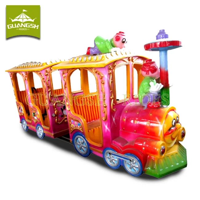 Amusement park rides tourist kids carnival rides electric mini train with track for children