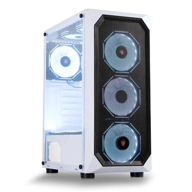 Игровой Корпус для ПК с RGB-подсветкой белый корпус