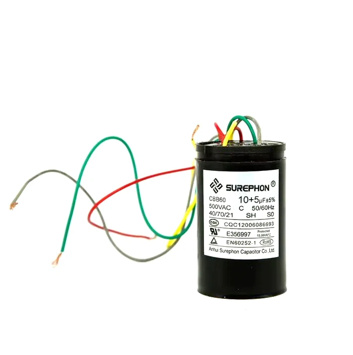 Refrigeration Parts Cbb60 30Uf/16Uf 450V HVAC Air conditioner parts AC Motor Capacitor 50/60hz Cbb60 AC Capacitor