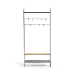 Iron Wardrobe Organizer Display Clothing  Coat Rack With Coat Hanger Bench Hook