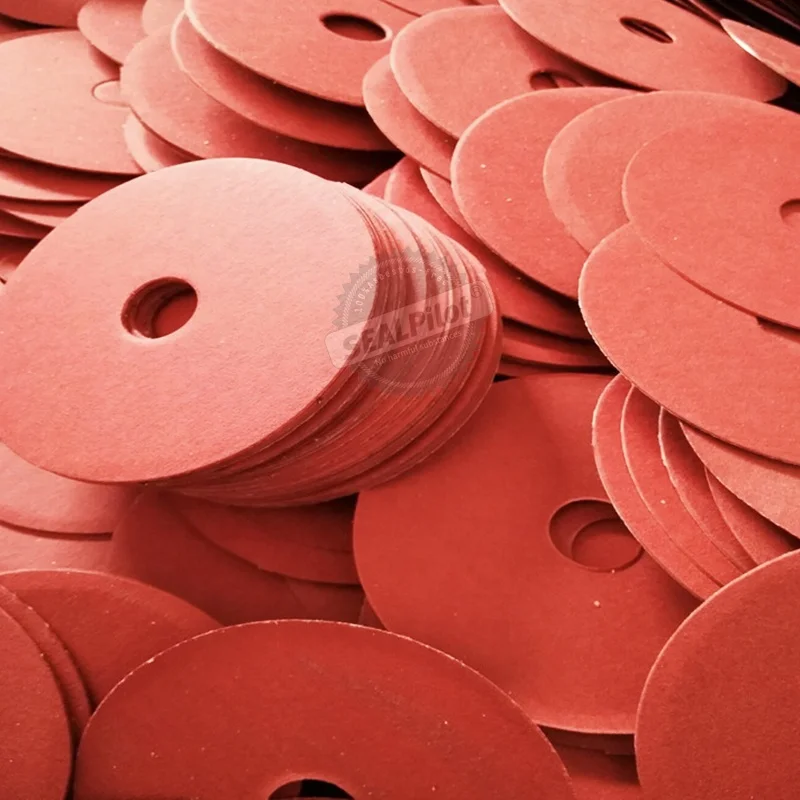 SEALPilot high temperature resistant red fiber flat shim washer, available from stock,customizable