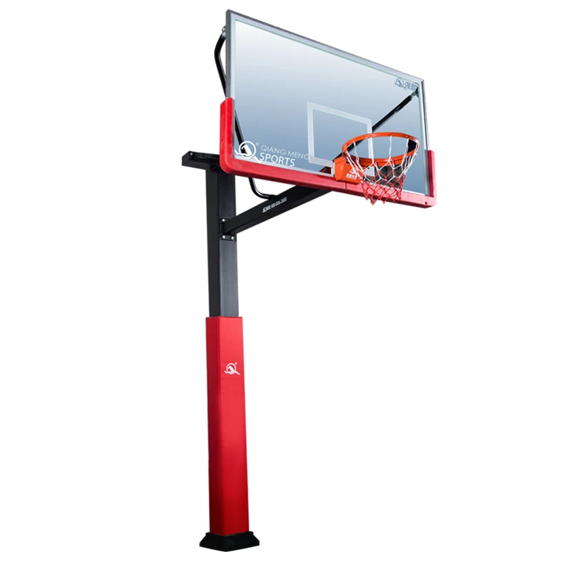 Durable Use Steel Structure Customize Professional Basketball Hoop  Inground Basketball Hoop Height fixed 10 Feet
