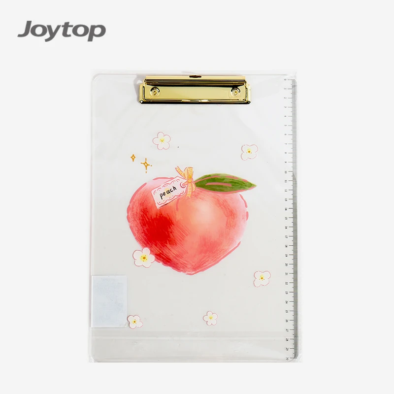 Joytop 3004 оптовая продажа персиковый прозрачный держатель для хранения мультяшный металлический зажим акриловая шина