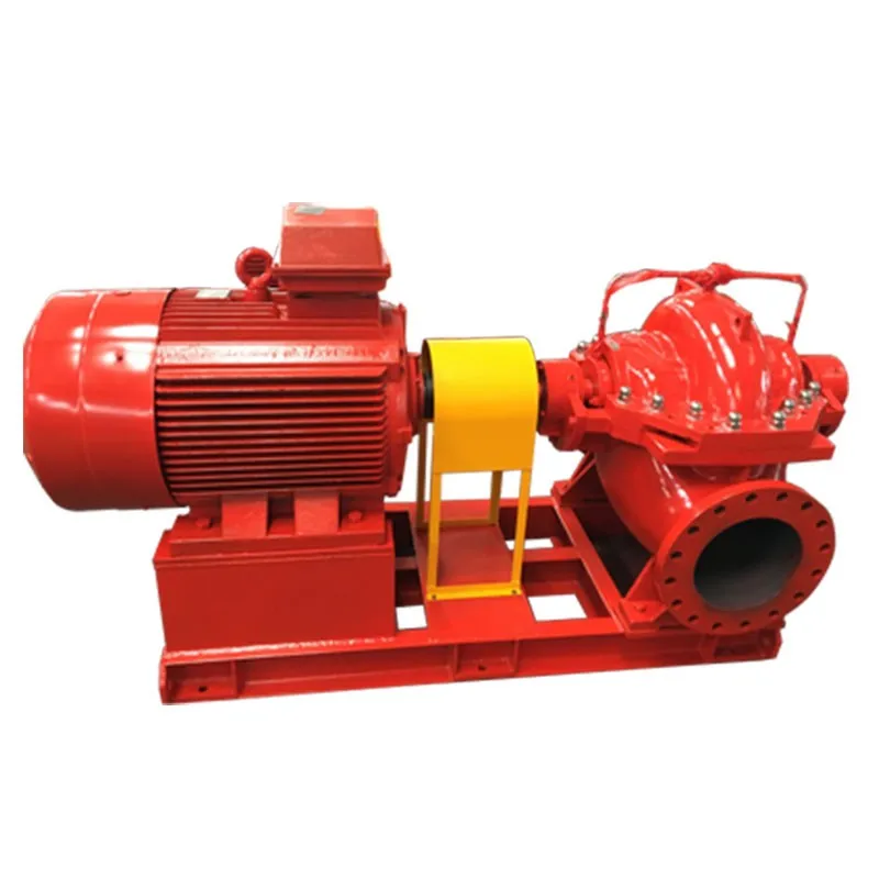 Large double suction cast iron fire pump