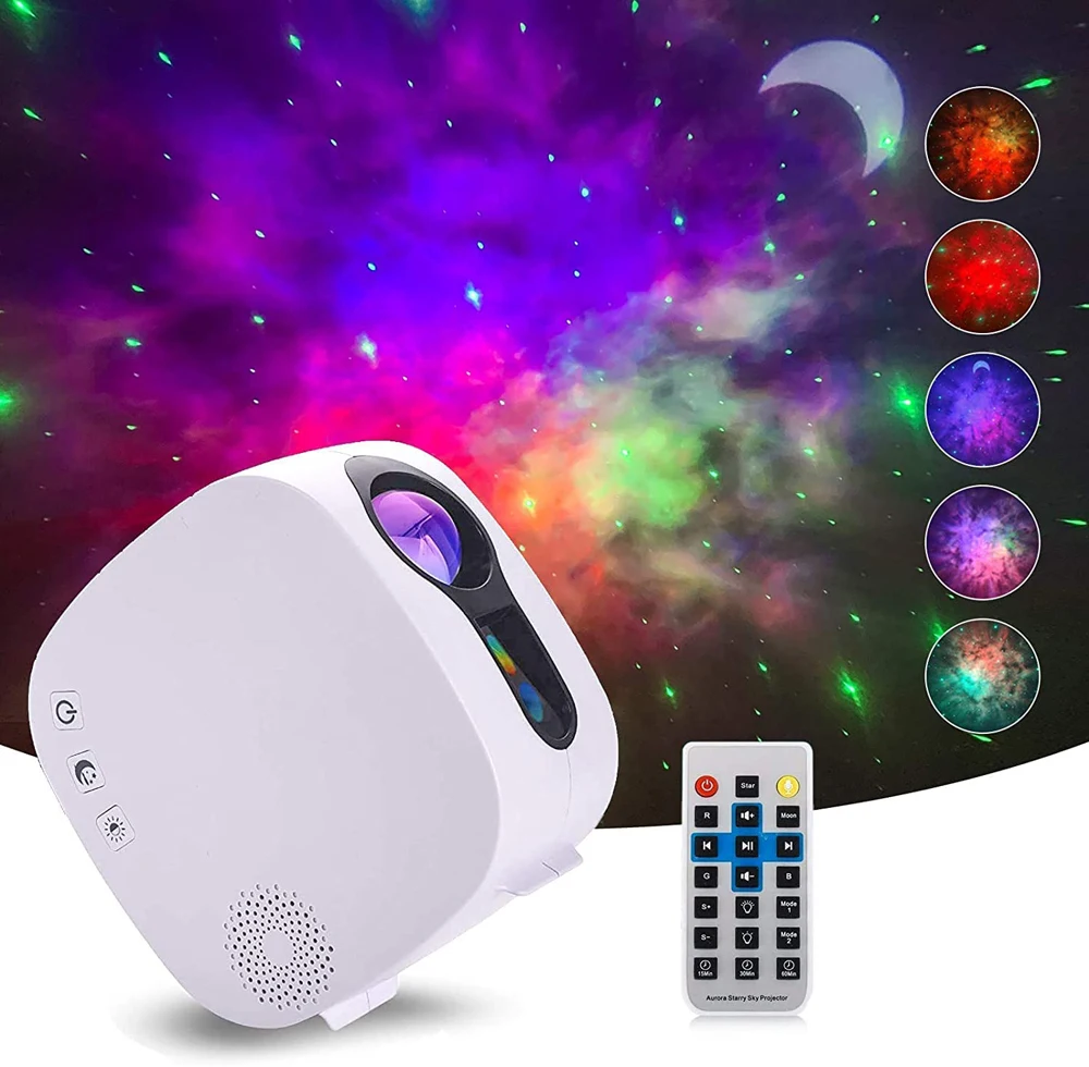 New remote control with bluetooth moon stars clouds usb with plug adapter full of starry star ambient light projection lamp