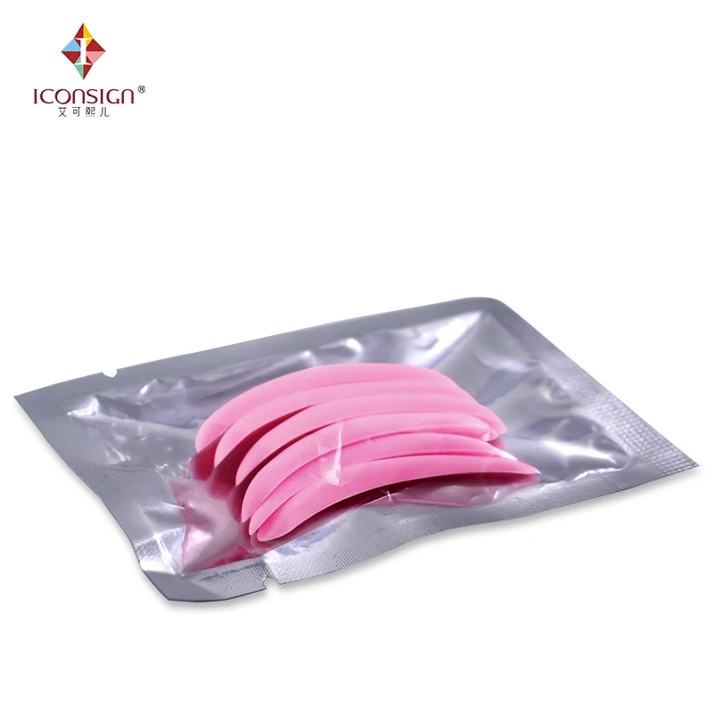 Colorful pink lashes perming lifts  perm lift silicone pads