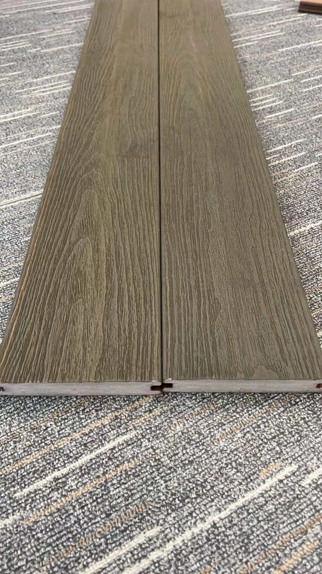 Foamed New Solid Antiseptic Outdoor 3D Embossed Bicolor Waterproof Anti Skidding UV Resistant ASA Composite Decking