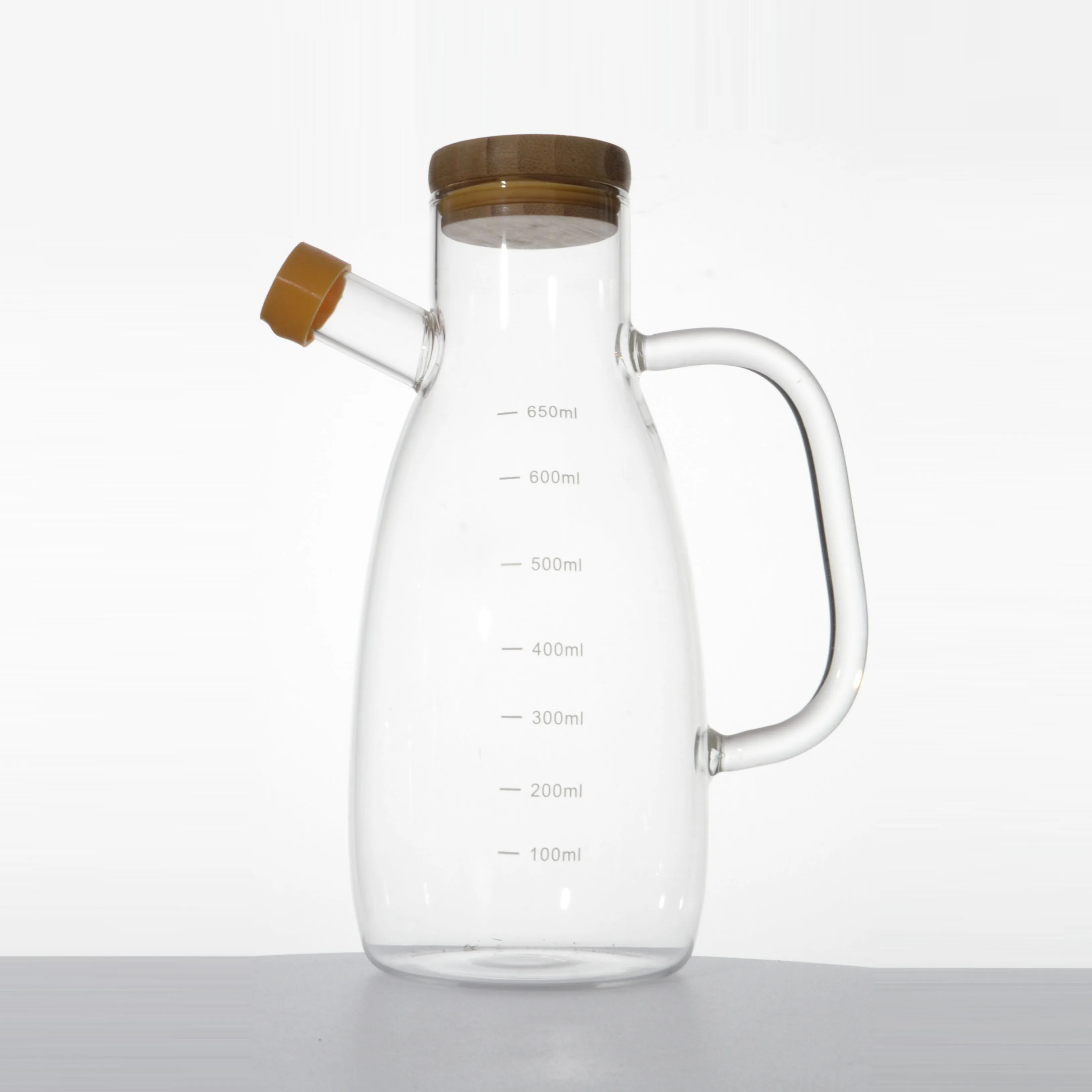 Стеклянная банка для хранения пищевых продуктов с деревянной крышкой и ручкой, боросиликатные банки ручной работы