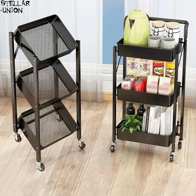 hand carts & trolleys rolling utility storage cart kitchen hand push food utility trolley cart