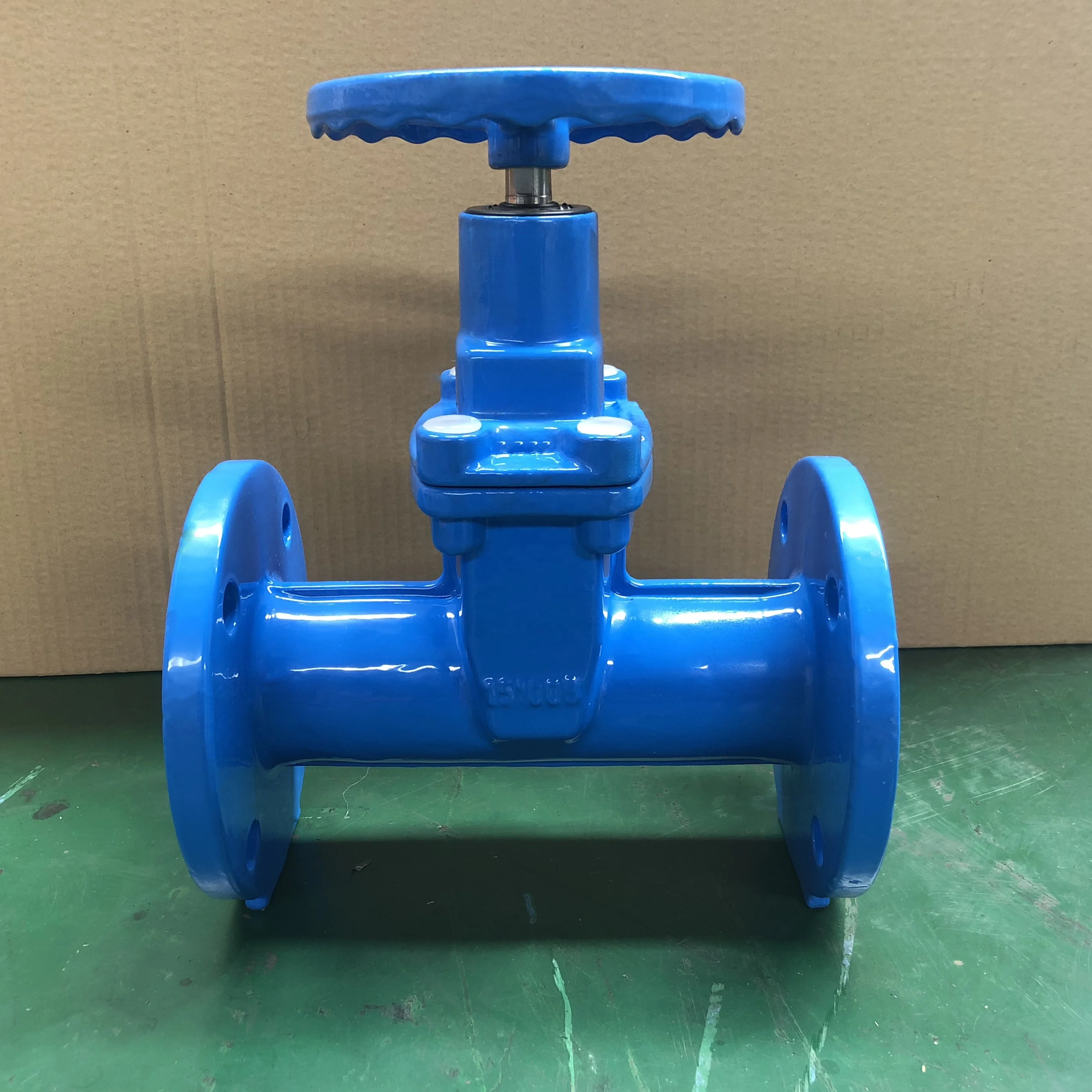 F5 DIN Non-Rising Stem Gate Valve Flange Ends Resilient Seat Rubber Seat Gate Valve