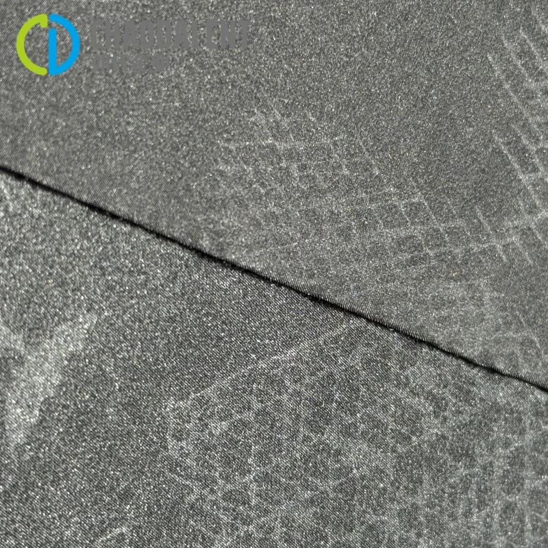 GRS 30D satin 3D Printing 100%RPET Recycled Polyester Pongee fabric for Down jacket lining