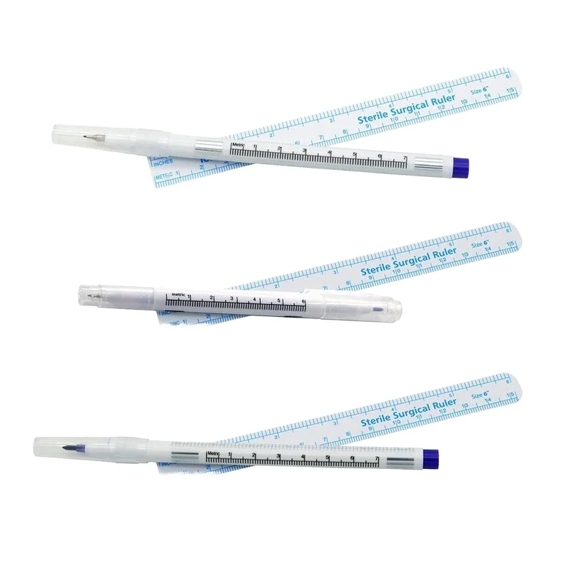 Skin Marker Pen Colored Permanent Ink 6mm Writing Width Medical Dry Marker for Paper and Skin