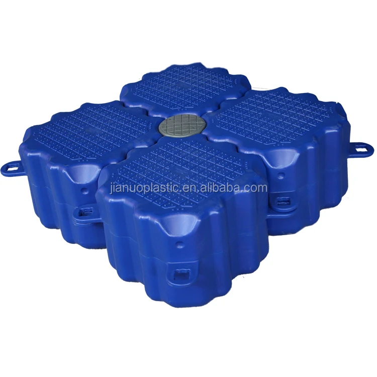 Plastic modular floating dock pontoon blocks for bridge