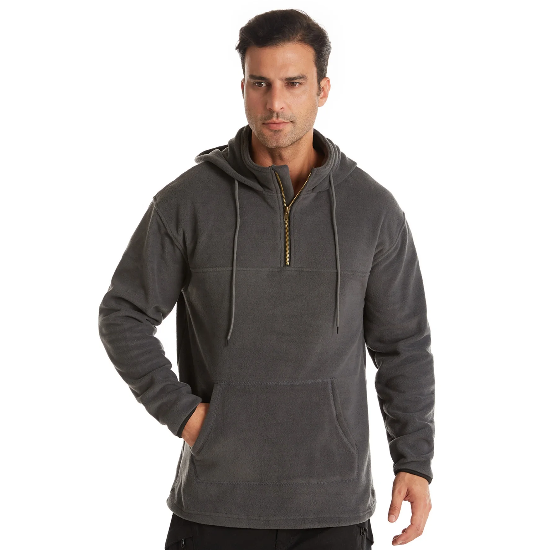 new product Fleece pullover men keep warm Wear soft custom logo  fleece pullover fleece pullover half zip  pull over