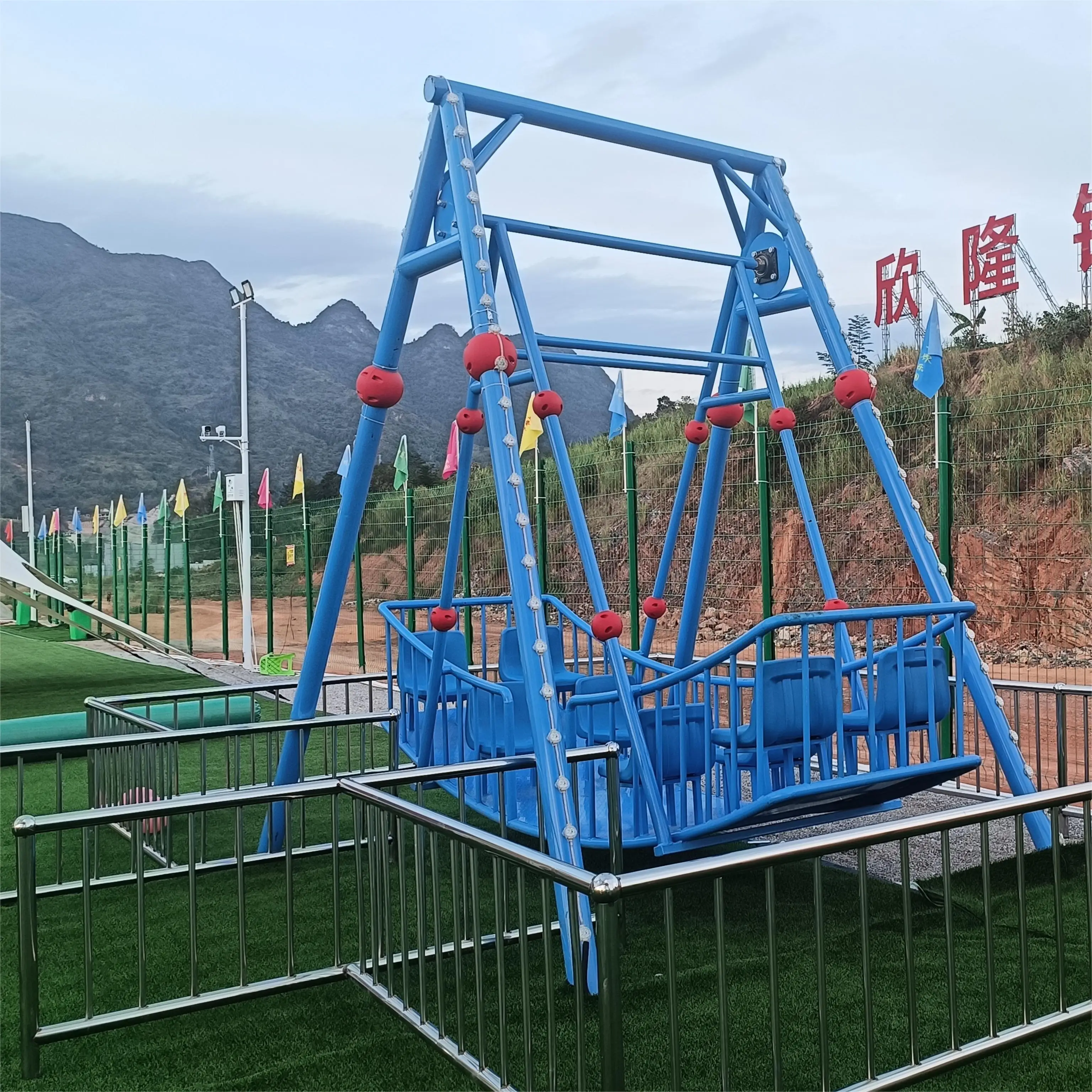 china factory cheap patio swings  seesaw outdoors play ground kids slides and swing play