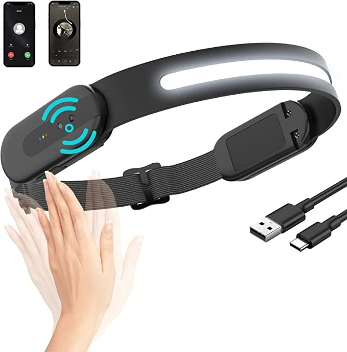 NEW Motion Sensor Wide Beam Bright LED Headlamp red light Rechargeable with music Function