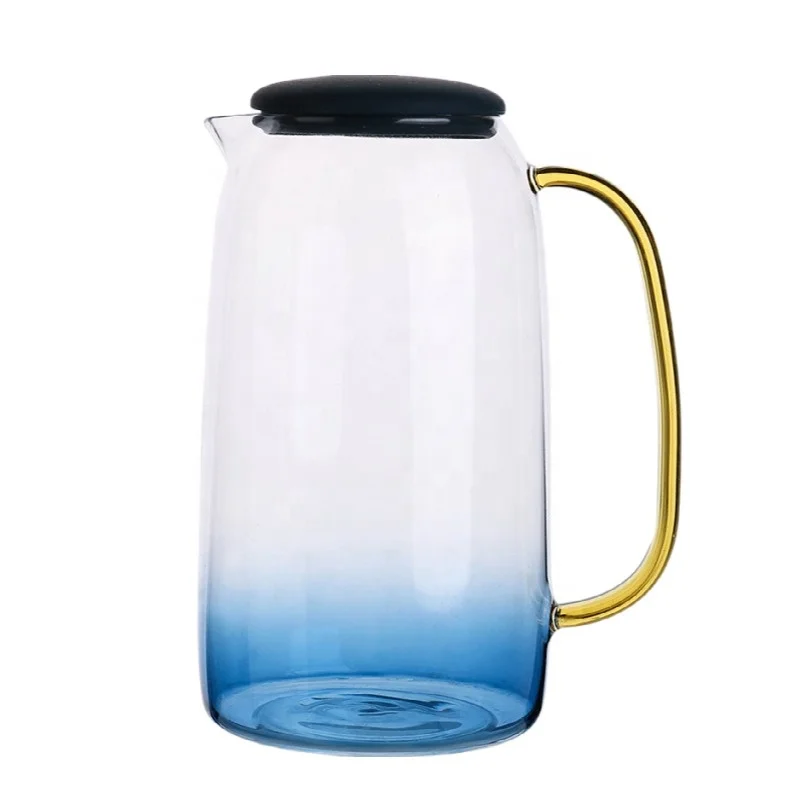 
Amason hot Pyrex Heat Resistant pitcher set glass water jug with lid 