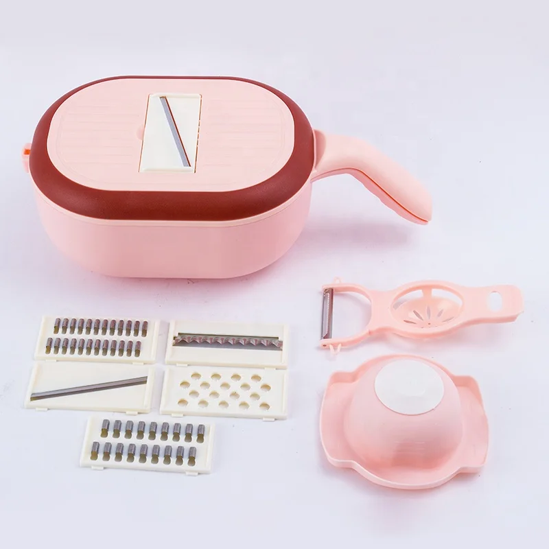 
Amazon Hot Sale 6 in 1 Vegetable Slicer Potato Peeler Carrot Onion Grater Vegetable Cutter with Strainer 