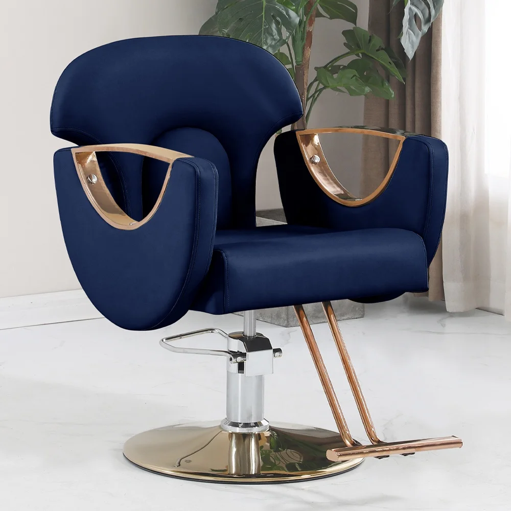 Light Luxury Barber Shop Hair Cutting Chair Hair Salon Dedicated Lifting Rotary Barber Hairdresser Chair