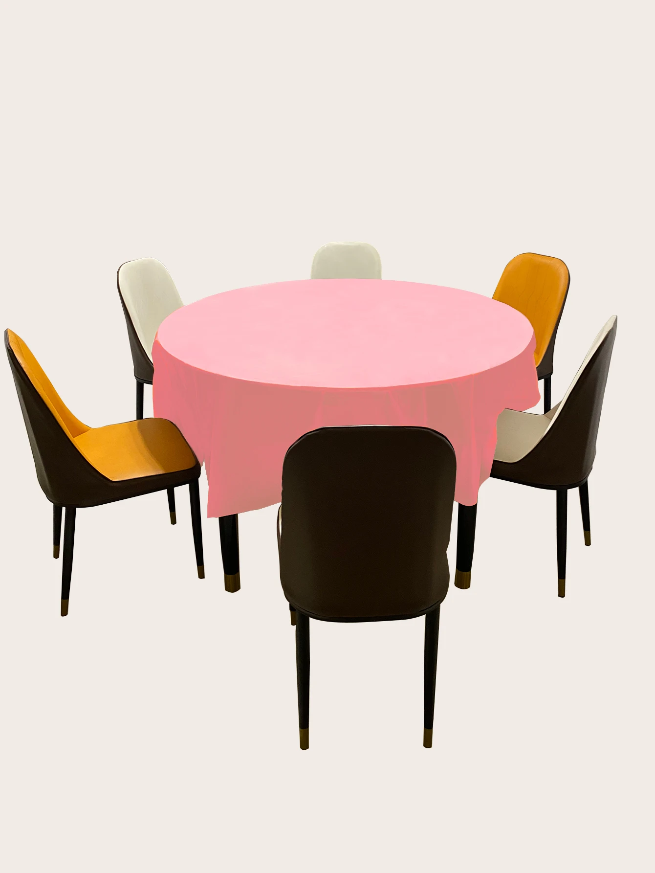 Experienced Manufacturer 84inch Round Birthday Party Disposable Tablecloth PEVA Plastic table cover