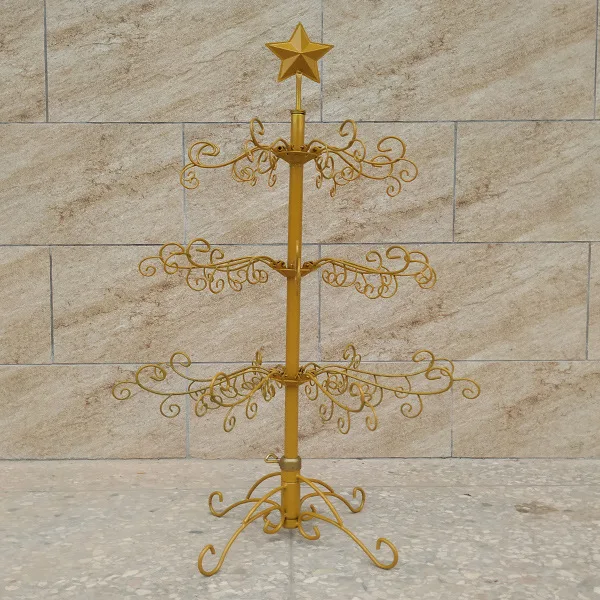 3 Feet Gold Iron  Tree Christmas Decoration Jewelry and Accessory Display Rack