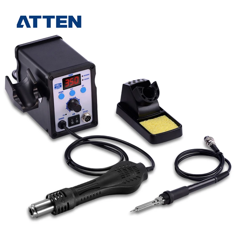 Экономичный паяльная станция 2 в 1 горячего воздуха пистолет для паяльная станция