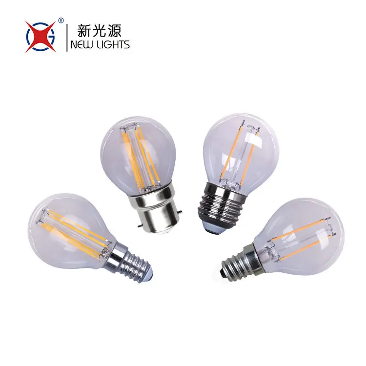 Hot selling E12 E14 E26 E27 DC12V 24V AC110 220V 2W 4W 5W P45 G45 Globe Decorative LED Vintage Retro Filament Bulb Light Lamp