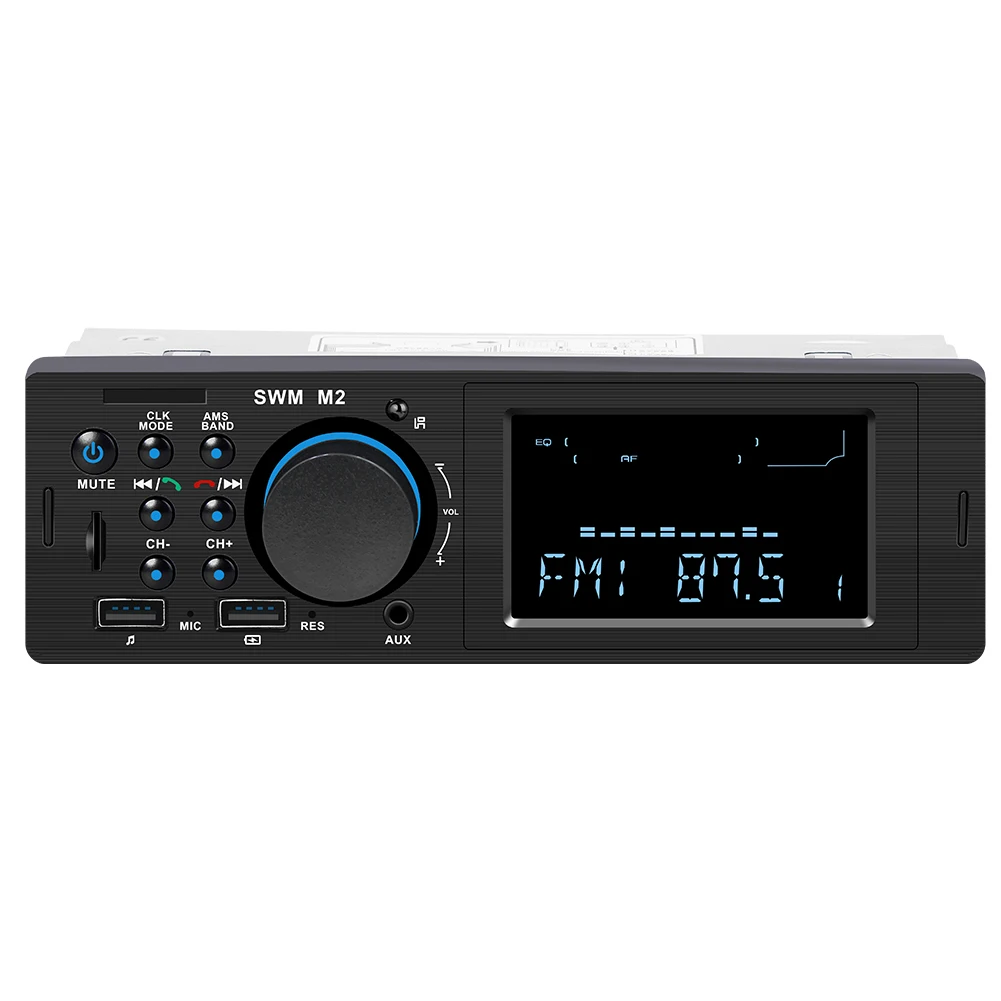 Hot sale single 1 din car audio stereo digital stereo auto BT AUX FM car radio mp3 with USB charging mp3 car players