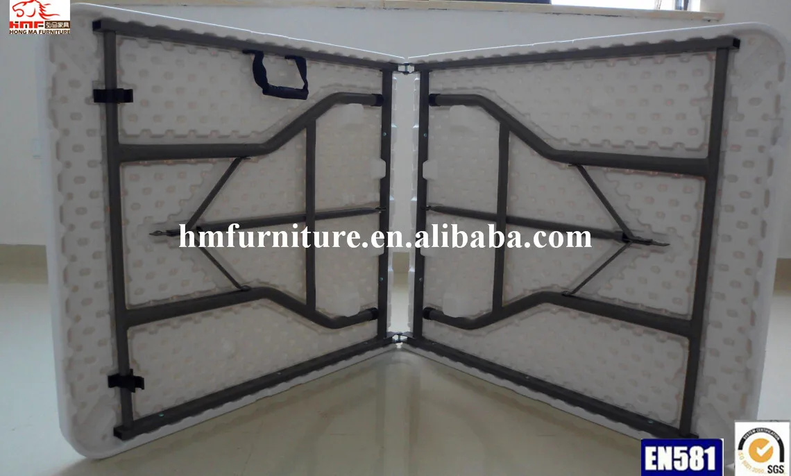 HDPE 8ft Portable Plastic Folding Table With Chair Set For Outdoor for 8 person